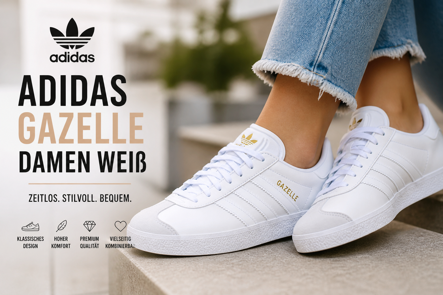 Adidas Gazelle Damen Weiß